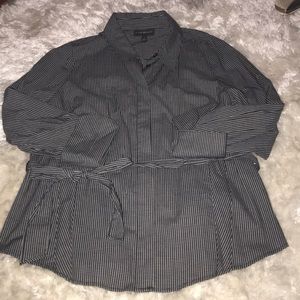 Black & White Checkered Button Up